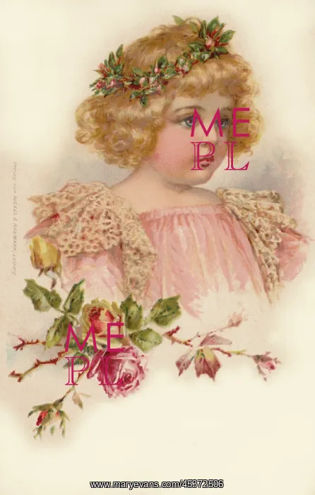 : Girl with a garland : Girl with a garland