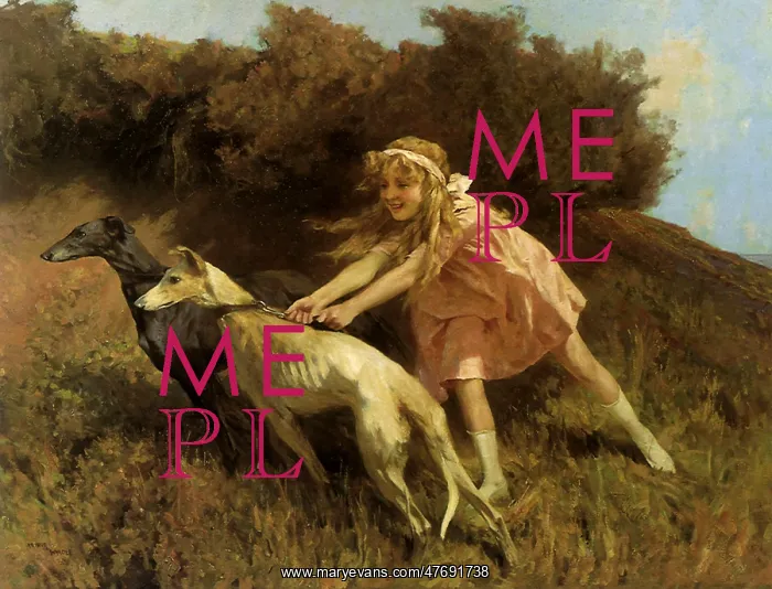  : Girl and Greyhounds