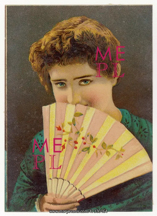 : Girl Hides Behind a Fan : Girl Hides Behind a Fan