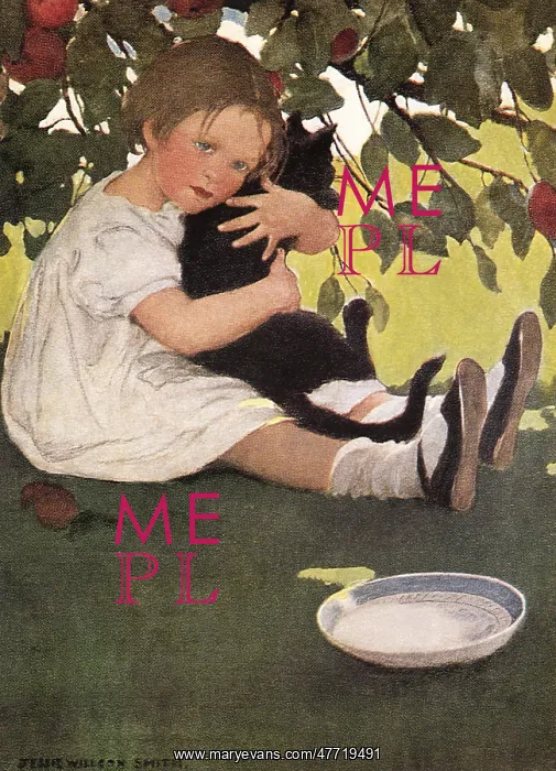 : Girl Holding Black Cat : Girl Holding Black Cat