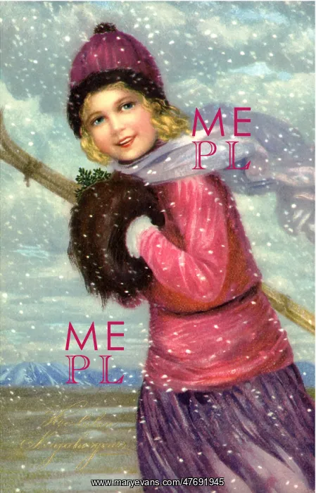  : Girl Holding Skis