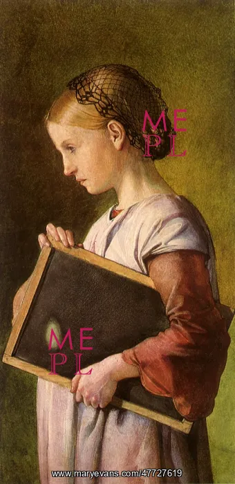 : Girl holding a Slate : Girl holding a Slate