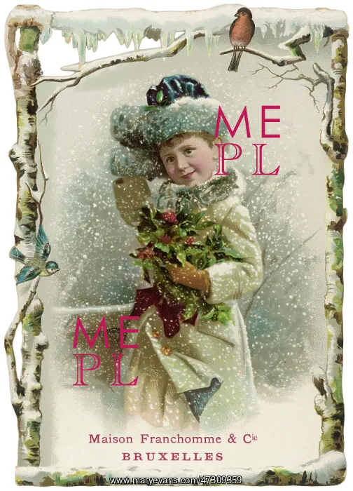 : GIRL WITH HOLLY C1880 : GIRL WITH HOLLY C1880