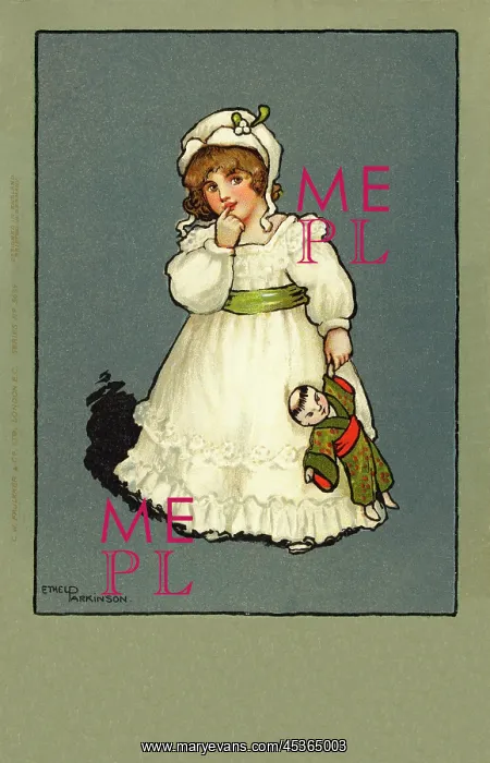 : Girl with Japanese doll : Girl with Japanese doll