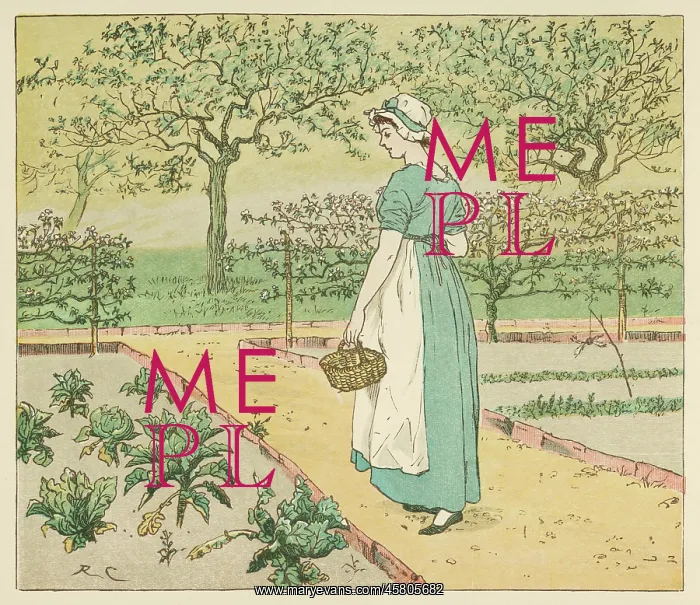  : GIRL IN KITCHEN GARDEN