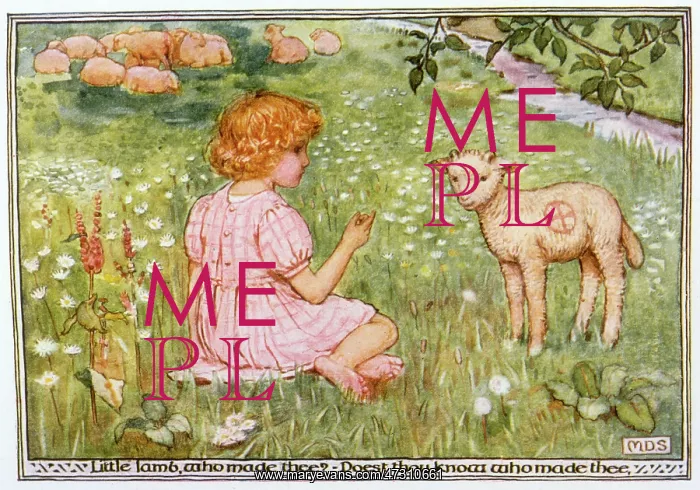 : GIRL AND LAMB 1912