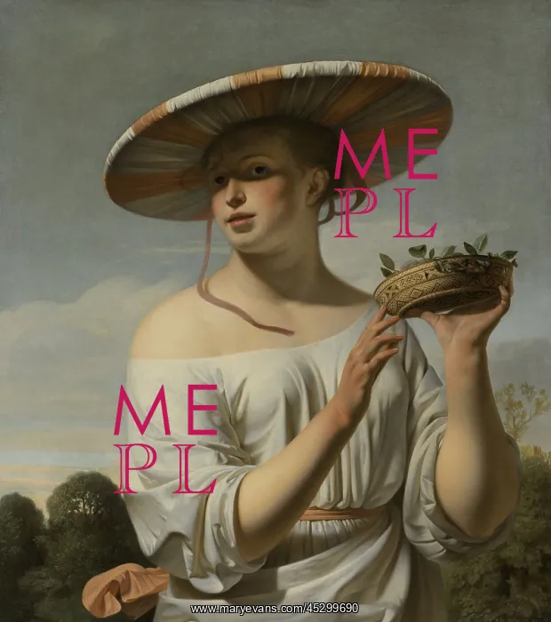 : Girl in a Large Hat : Girl in a Large Hat