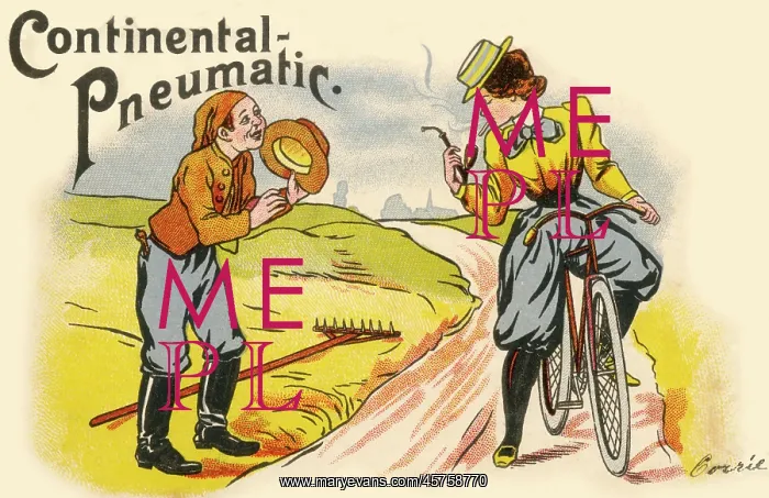 : Girl lighting her cigarette - Continental Pneumatic Advert : Girl lighting her cigarette - Continental Pneumatic Advert