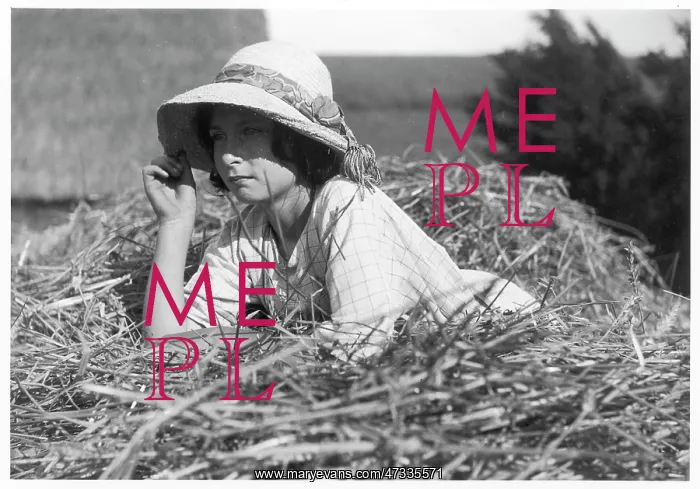 : GIRL LYING ON HAYSTACK : GIRL LYING ON HAYSTACK