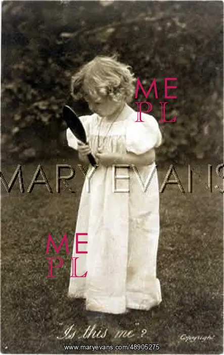 : GIRL WITH MIRROR 1915 : GIRL WITH MIRROR 1915