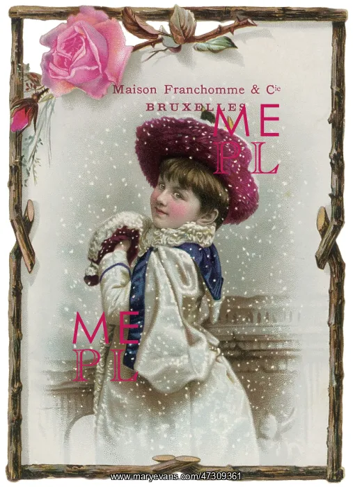 : GIRL WITH MUFF C1880 : GIRL WITH MUFF C1880