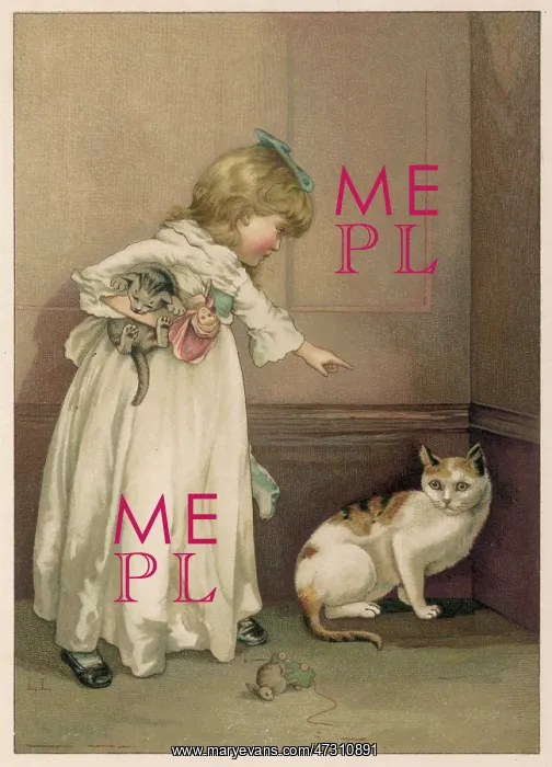 : GIRL AND NAUGHTY CAT : GIRL AND NAUGHTY CAT