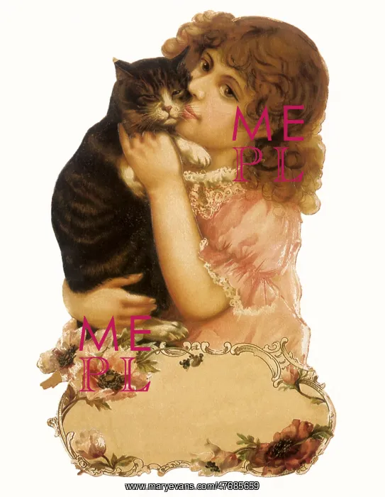  : Girl Nuzzling Cat