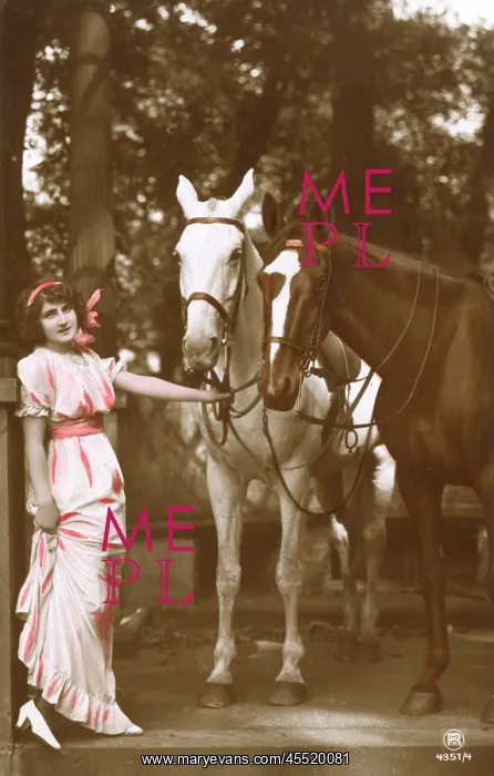  : Girl with a pair of horses