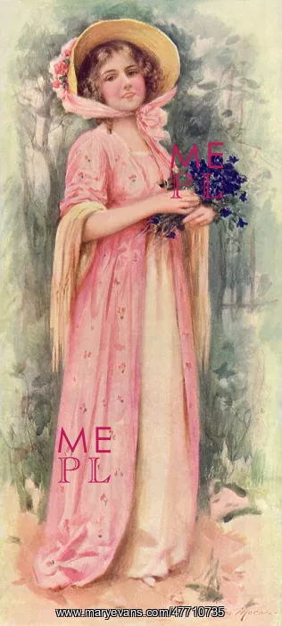  : Girl in Pink with Flowers