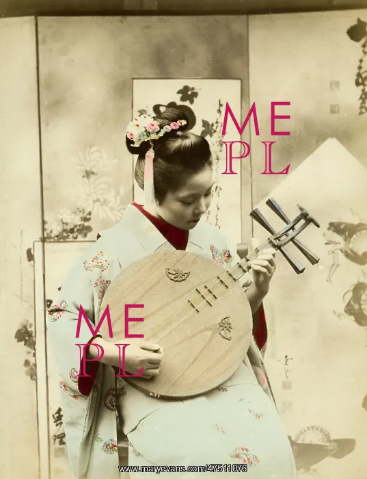 : Girl playing instrument : Girl playing instrument
