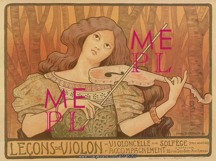  : Girl Playing Violin Poster