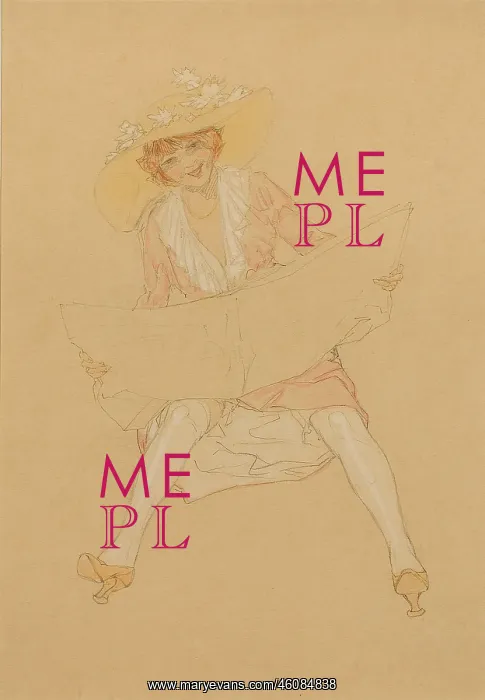 : Girl with a portfolio by Raphael Kirchner : Girl with a portfolio by Raphael Kirchner