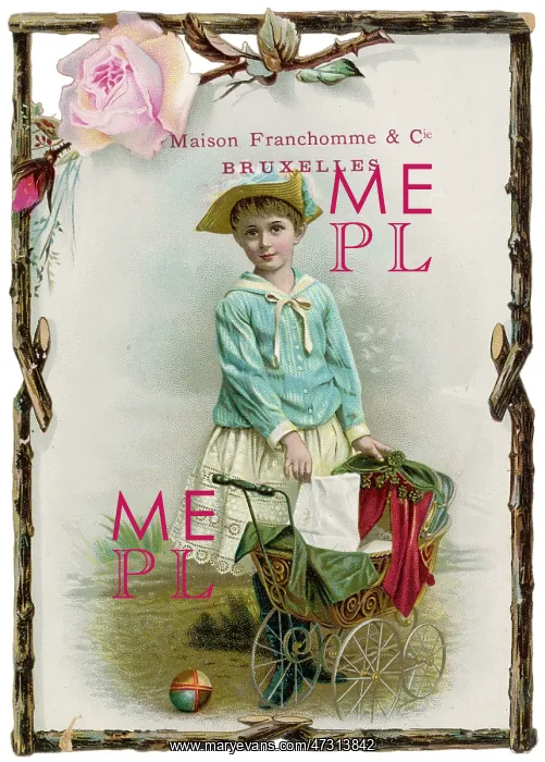  : GIRL WITH PRAM C1880