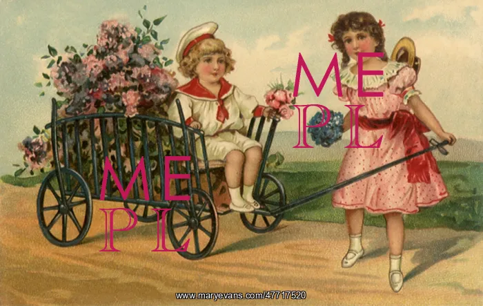  : Girl Pulls Flower Cart