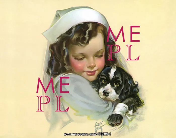 : Girl and Puppy : Girl and Puppy