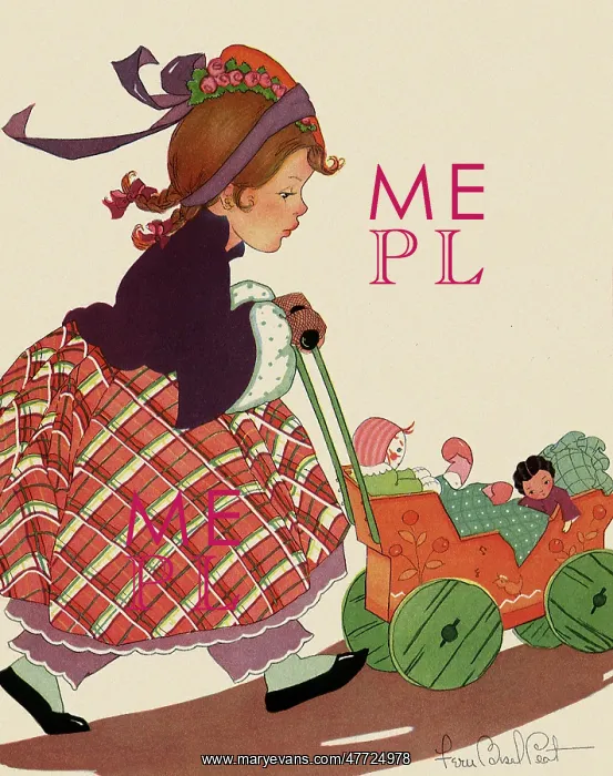 : Girl pushing Dolls in Stroller : Girl pushing Dolls in Stroller