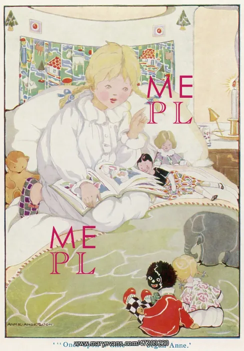  : GIRL READS TO DOLLS