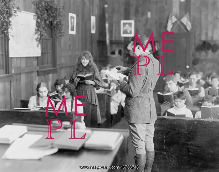 : Girl reciting lesson at school : Girl reciting lesson at school