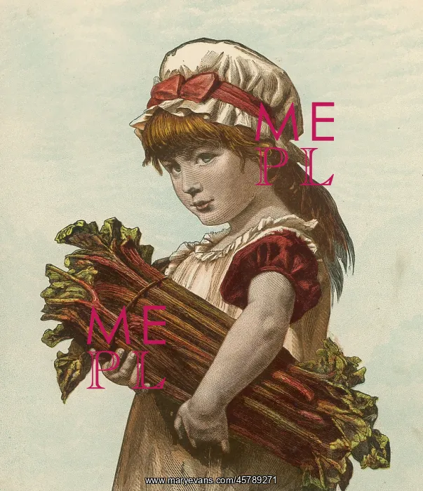 : GIRL WITH RHUBARB C1880 : GIRL WITH RHUBARB C1880