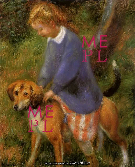  : Girl Riding Dog
