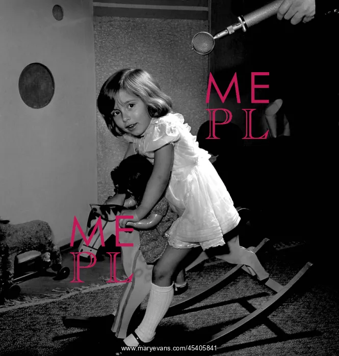 : Girl on rocking horse : Girl on rocking horse