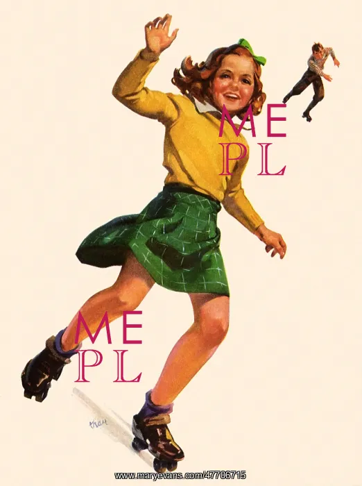 : Girl on Rollerskates : Girl on Rollerskates