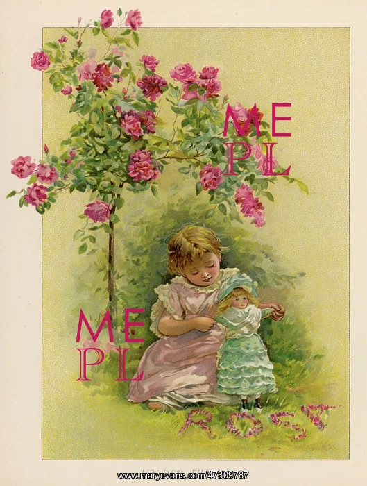 : GIRL UNDER ROSE BUSH : GIRL UNDER ROSE BUSH