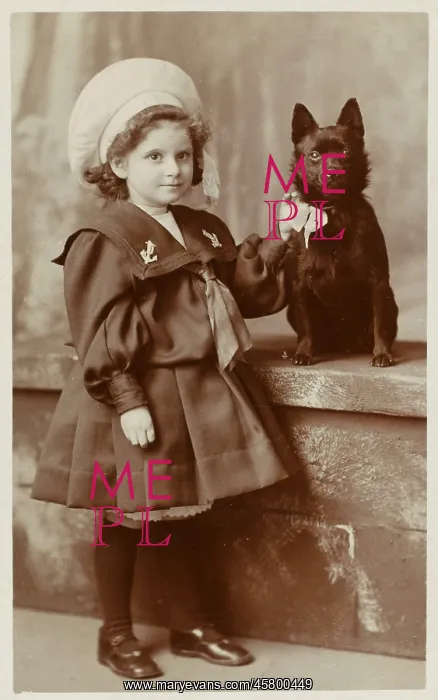  : GIRL WITH SCHIPPERKE