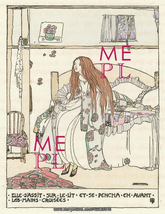  : GIRL SITS ON BED / KIPLING