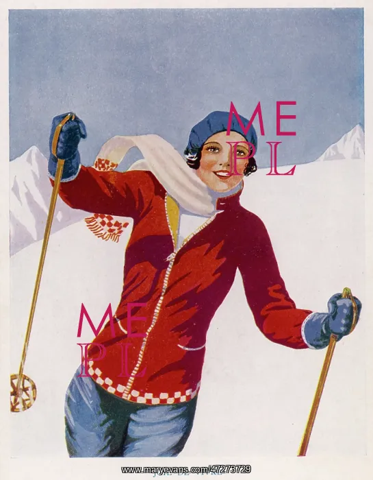  : GIRL SKIER CIRCA 1920S