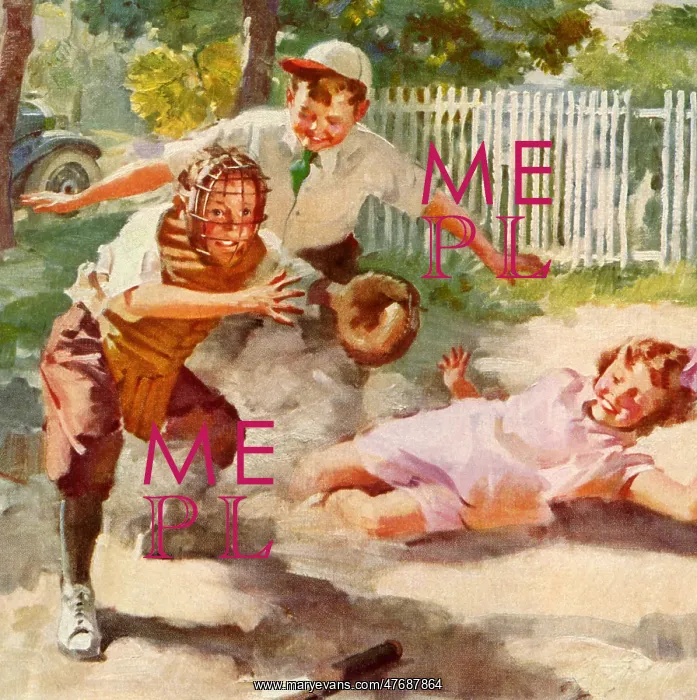 : Girl Sliding Home : Girl Sliding Home