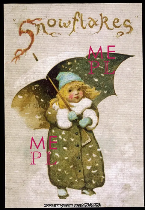 : GIRL AND SNOWFLAKES : GIRL AND SNOWFLAKES