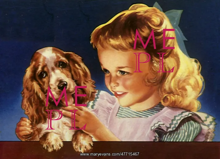 : Girl and Spaniel