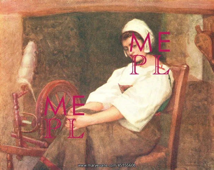 : Girl and Spinning Wheel : Girl and Spinning Wheel
