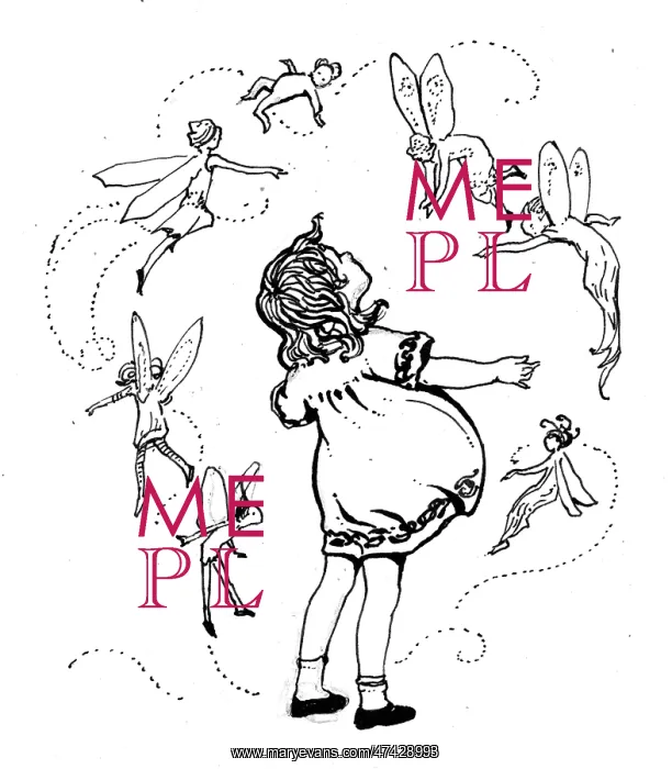 : Girl surrounded by fairies : Girl surrounded by fairies