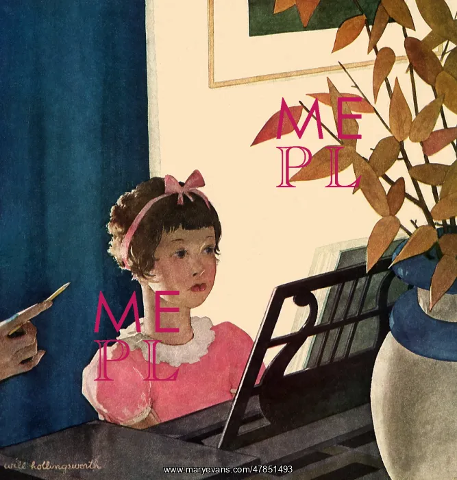 : Girl taking Piano Lessons : Girl taking Piano Lessons