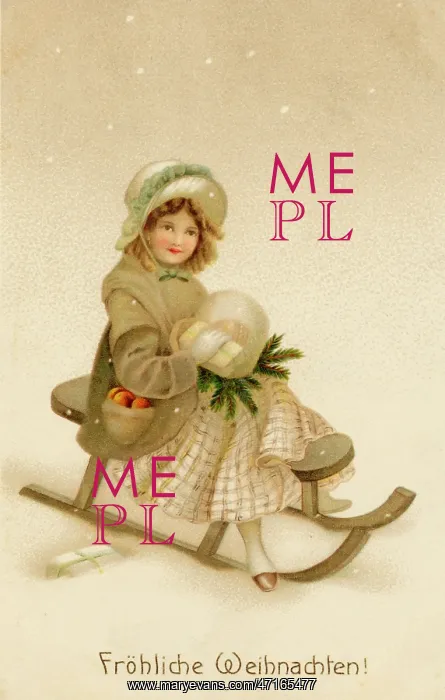 : Girl on a toboggan : Girl on a toboggan