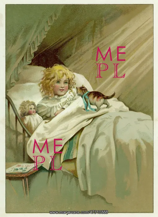 : GIRL WAKENED BY KITTEN : GIRL WAKENED BY KITTEN