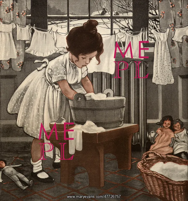 : Girl washing Clothes : Girl washing Clothes