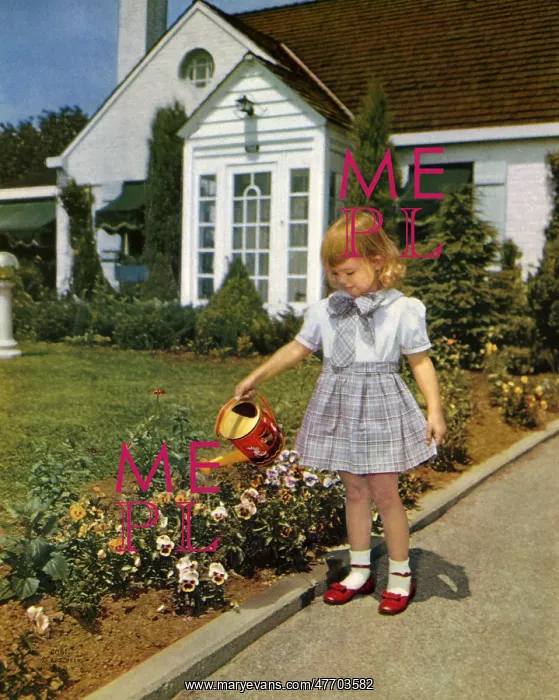  : Girl Watering Flowers