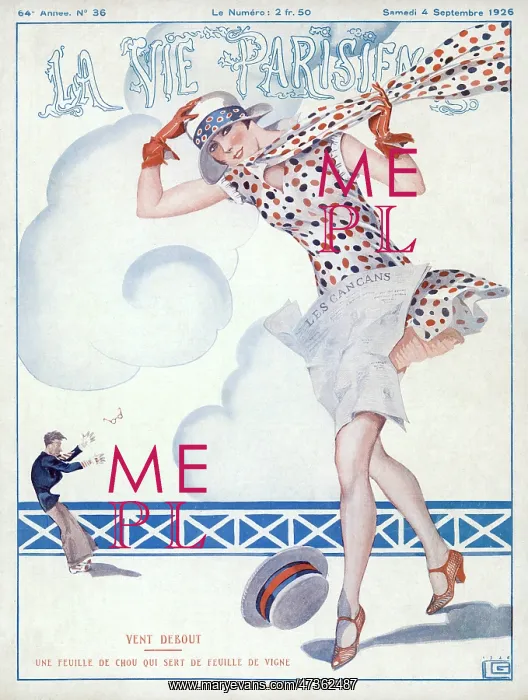 : Girl on Windy Promenade : Girl on Windy Promenade