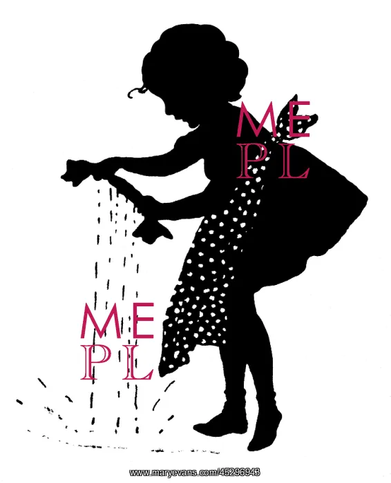 : Girl wringing out washing : Girl wringing out washing