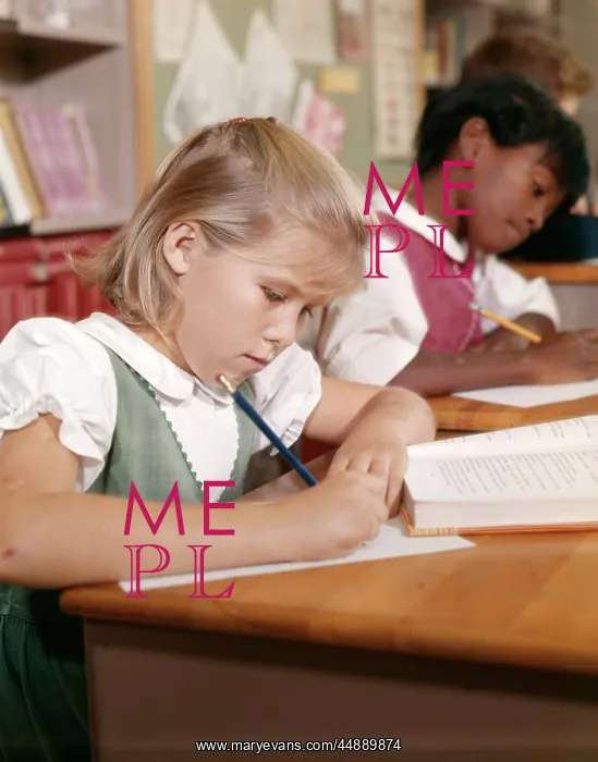 : Girl Writing In School : Girl Writing In School