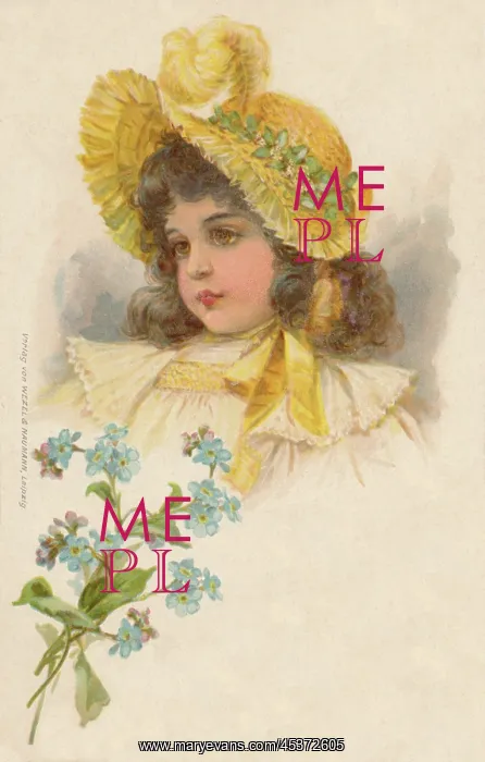 : Girl in a yellow bonnet : Girl in a yellow bonnet